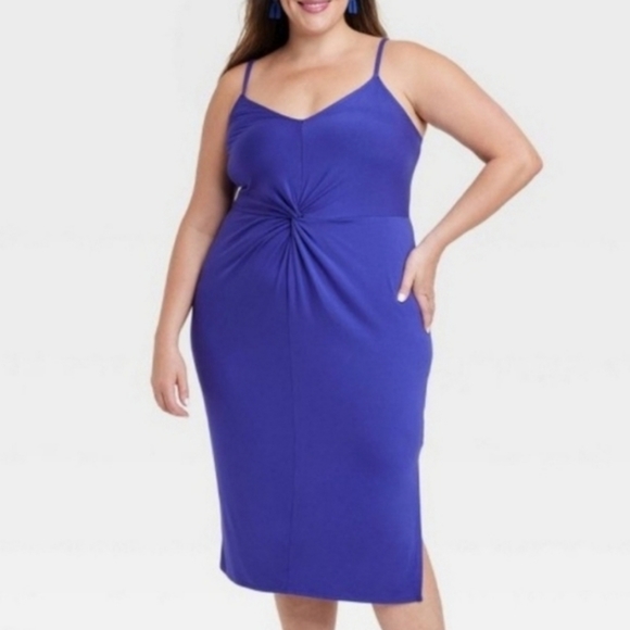 Ava & Viv Dresses & Skirts - NWT Ava and Viv Plus Size Spaghetti Strap Blue Dress